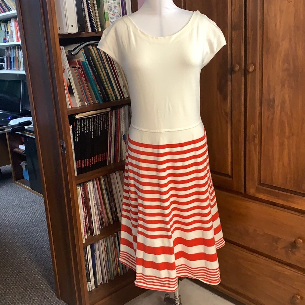 Boden Striped Short-sleeve Sweater Dress